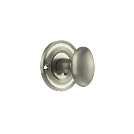 Atlantic UK Hardware Satin Nickel Old English Oval WC Turn & Release OEOWCSN