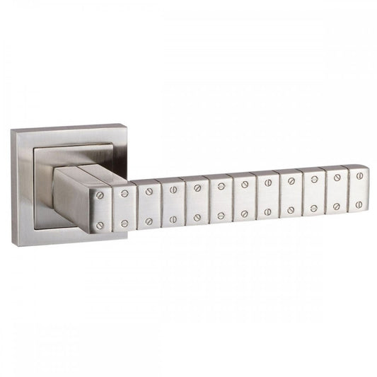 Atlantic UK Hardware Satin Nickel Pari Bianca Designer Lever on Square Rose SPC193SN