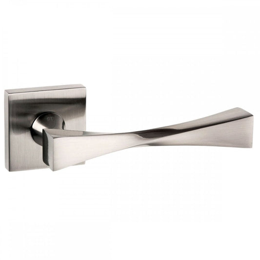 Atlantic UK Hardware Satin Nickel Pari Guido Designer Lever on Flush Square Rose SP190SN