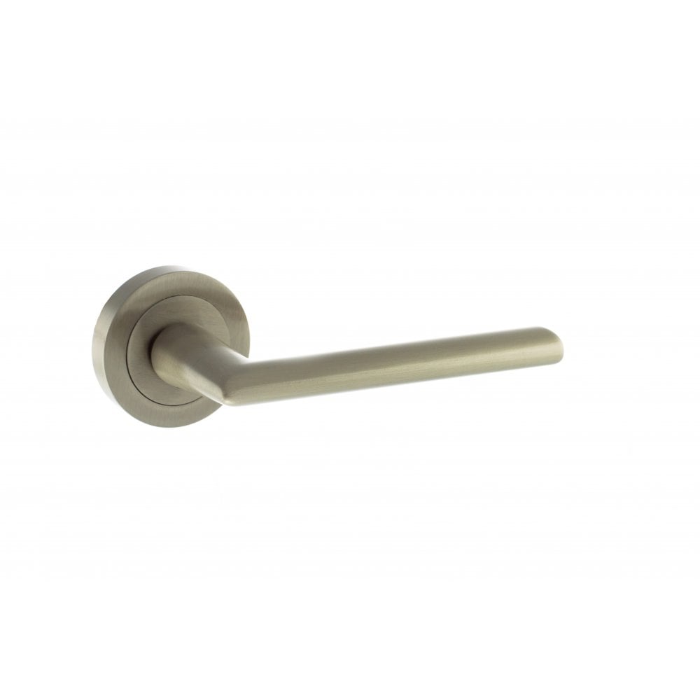 Atlantic UK Hardware Satin Nickel STATUS Georgia Lever on Round Rose S39RSN