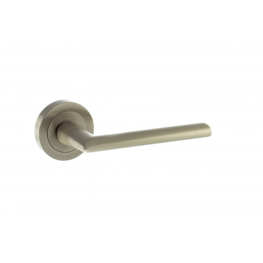 Atlantic UK Hardware Satin Nickel STATUS Georgia Lever on Round Rose S39RSN