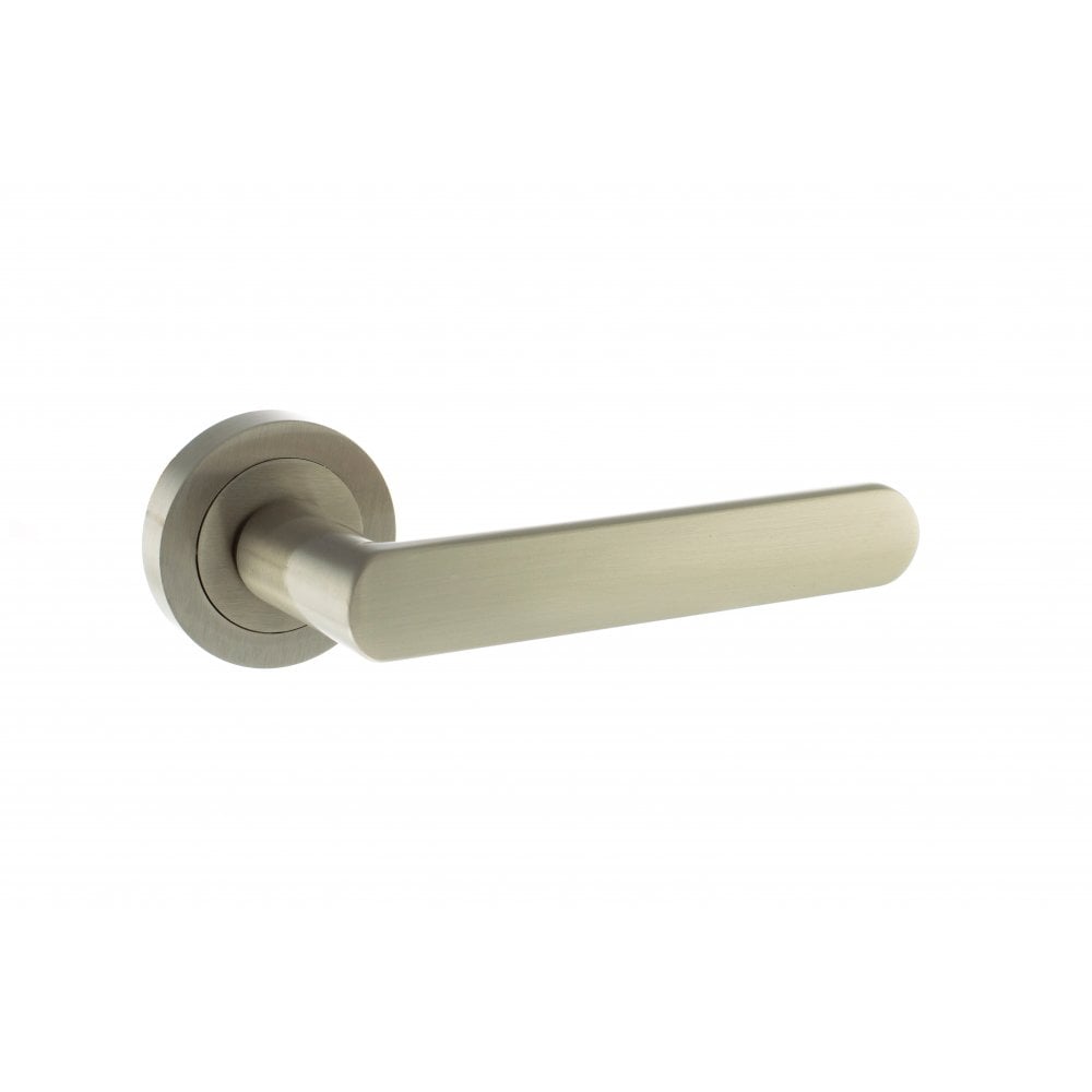 Atlantic UK Hardware Satin Nickel Status Michigan Lever on Round Rosev S31RSN