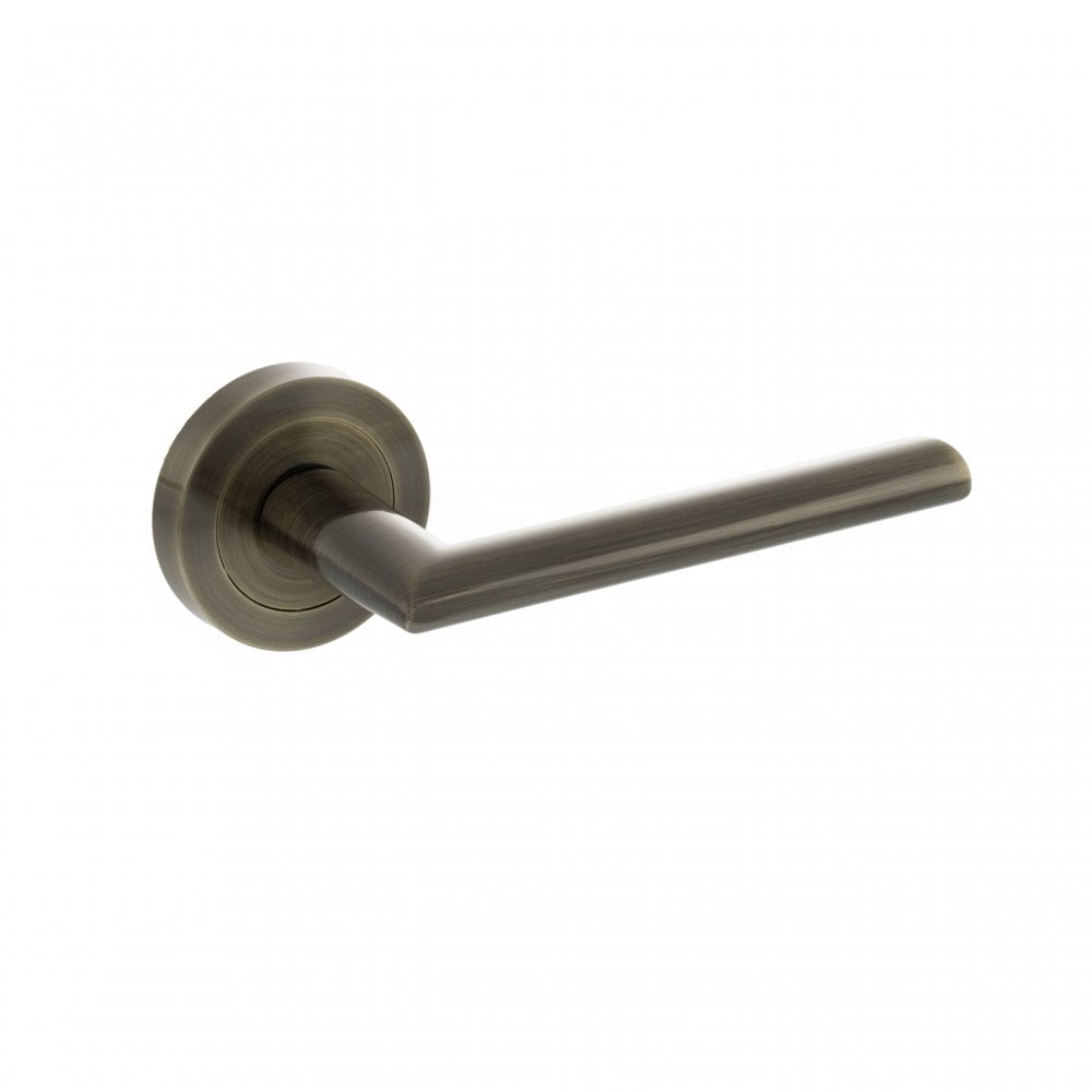 Atlantic UK Hardware Status Antique Brass Alabama Lever Door Handle on Round Rose S43RAB