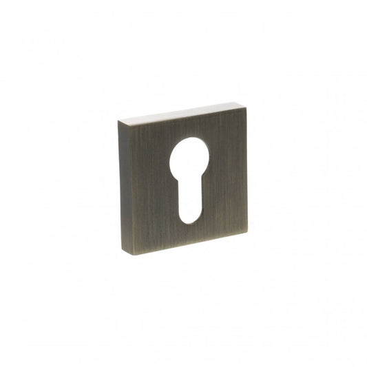 Atlantic UK Hardware Status Antique Brass Euro Escutcheons On Square Rose S4ESCESAB