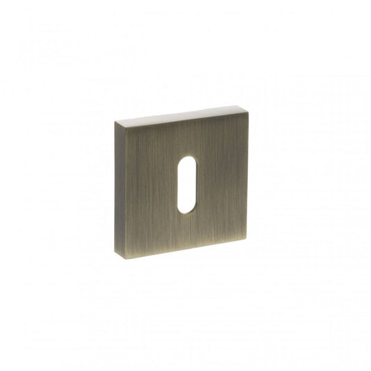 Atlantic UK Hardware Status Antique Brass Key Escutcheons On Square Rose S4ESCKSAB