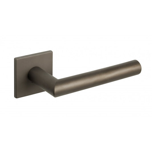 Atlantic UK Hardware Titanium Tupai Exclusivo 5S Line Covela Designer Lever on 5mm Slimline Square Rose XT4002S5STT