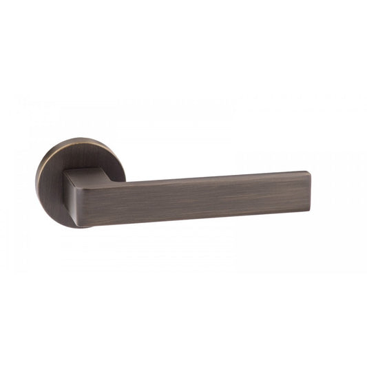 Atlantic UK Hardware Urban Bronze Forme Asti Designer Lever on Minimal Round Rose FMR254UB