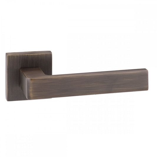 Atlantic UK Hardware Urban Bronze Forme Asti Designer Lever on Minimal Square Rose FMS254UB