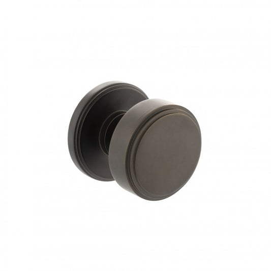 Atlantic UK Hardware Urban Dark Bronze Boulton Solid Brass Stepped Mortice Knob on Concealed Fix Rose MH350SMKUDB
