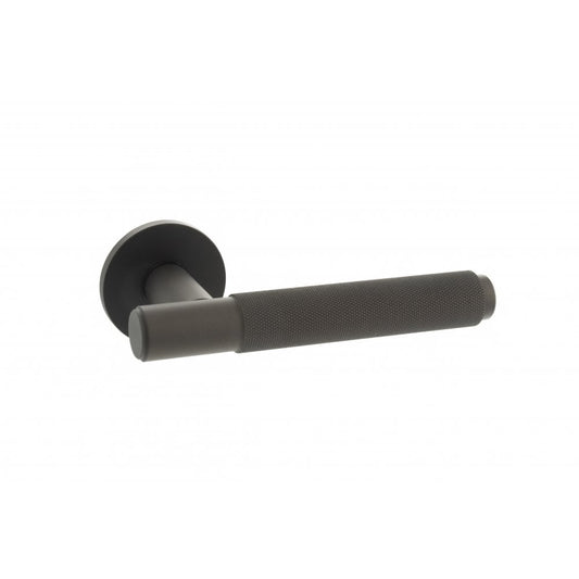Atlantic UK Hardware Urban Dark Bronze Crompton Designer Lever on 5mm Slimline Round Rose MHSR100UDB
