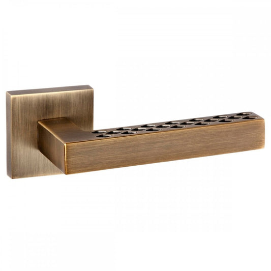 Atlantic UK Hardware Weathered Antique Bronze Pari Pianni Designer Lever on Flush Square Rose SP228WAB