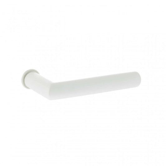 Atlantic UK Hardware White Tupai Exclusivo 5S Line Covela Lever Door Handle on Concealed Round Rose XT4002CRWH