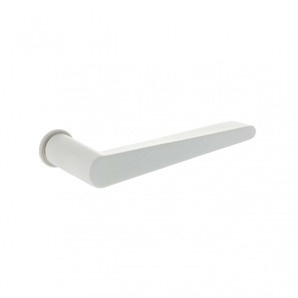 Atlantic UK Hardware White Tupai Rapido 5S Line Torrao Lever Door Handle on Concealed Round Rose XT1967CRWH