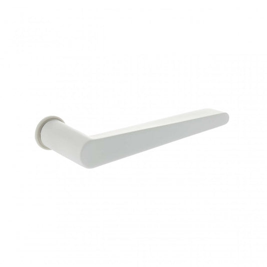 Atlantic UK Hardware White Tupai Rapido 5S Line Torrao Lever Door Handle on Concealed Round Rose XT1967CRWH
