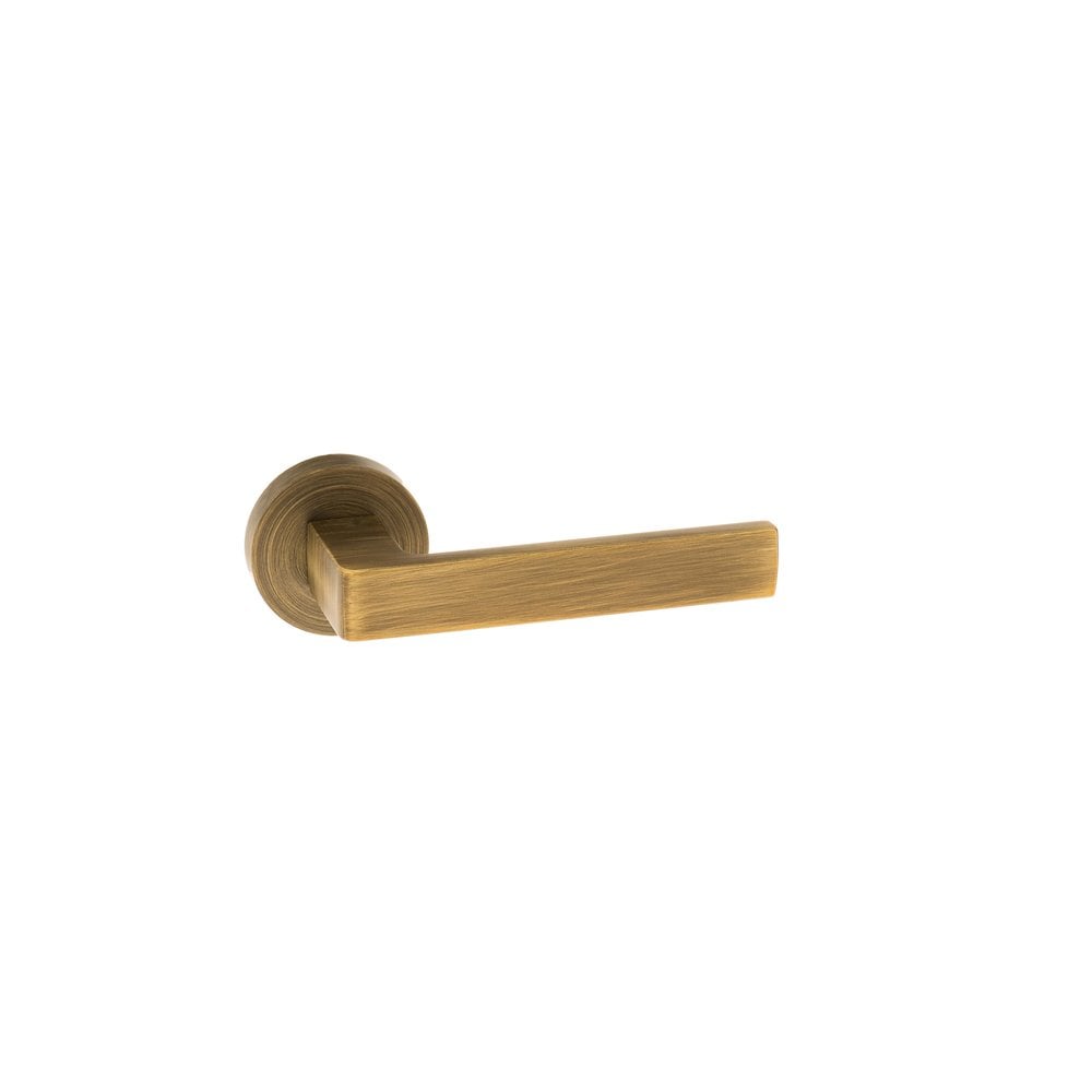 Atlantic UK Hardware Yester Bronze Forme Asti Designer Lever on Minimal Round Rose FMR254YB