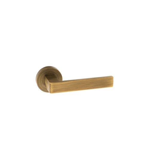 Atlantic UK Hardware Yester Bronze Forme Asti Designer Lever on Minimal Round Rose FMR254YB