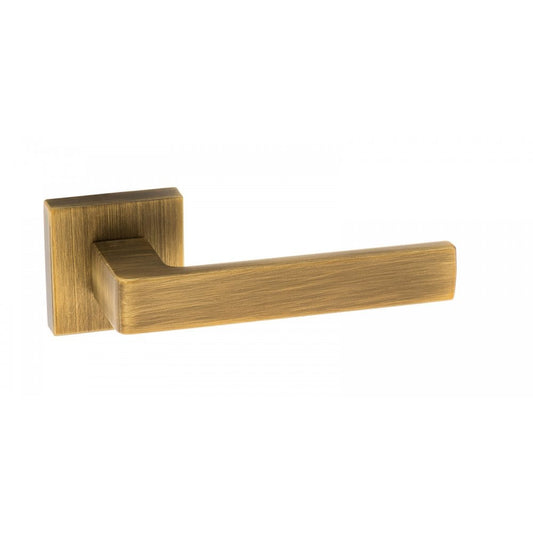 Atlantic UK Hardware Yester Bronze Forme Asti Designer Lever on Minimal Square Rose FMS254YB