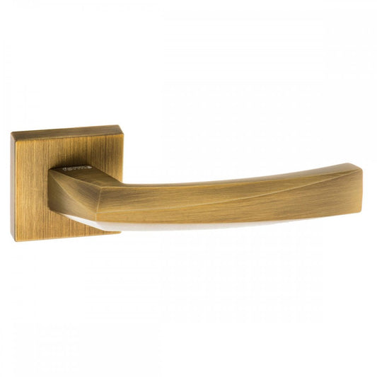 Atlantic UK Hardware Yester Bronze Forme Crystal Designer Lever on Minimal Square Rose FMS268YB
