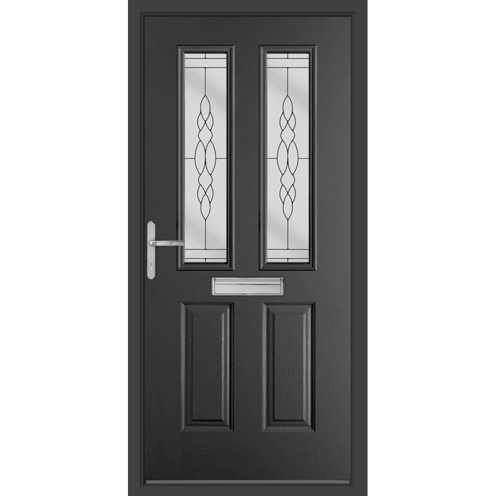 BCD Anthracite Grey Composite Lever Handle Door With Anthracite Frame 966X2041MM #1201