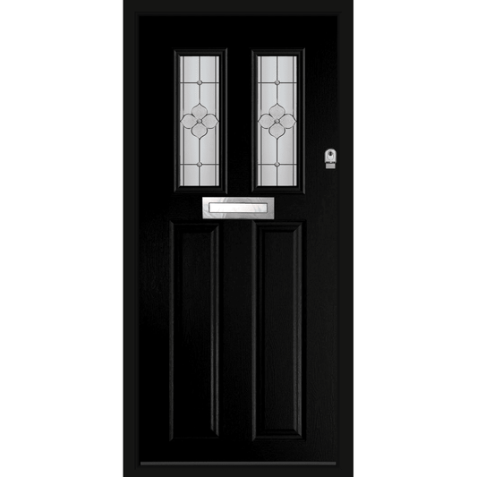 BCD Black Composite Finger Pull Door With Black Frame 1000X2027MM #1022