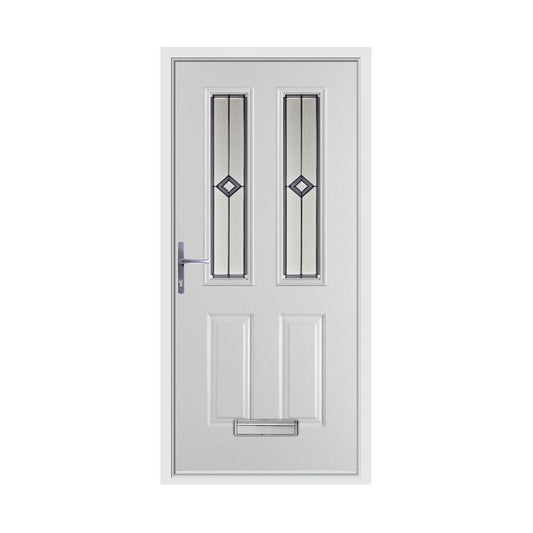 BCD Black Composite Lever Door With White Frame 885X2085MM