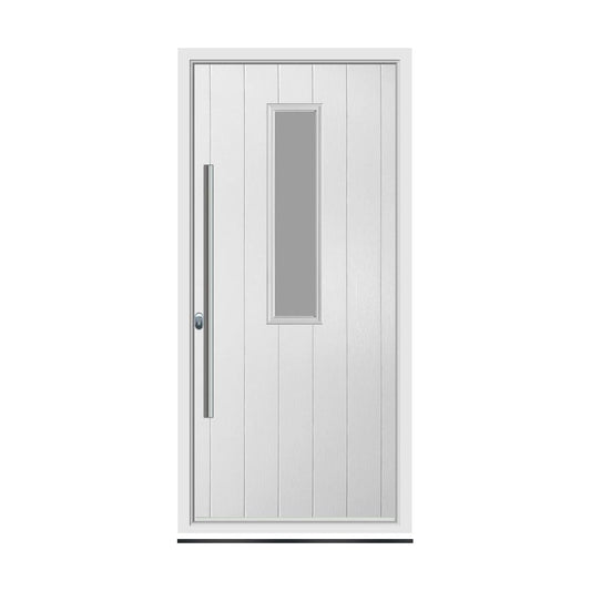 BCD Black Long Bar Composite Door With White Frame 965X1995MM
