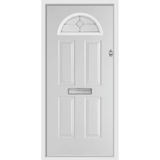 BCD Duck Egg Blue Composite Lever Handle Door With Anthracite Grey Frame 892X2075MM #1020
