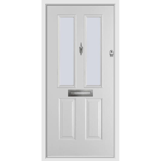 BCD Slate Grey Composite Finger Pull Door With White Frame 911X2090M #1212