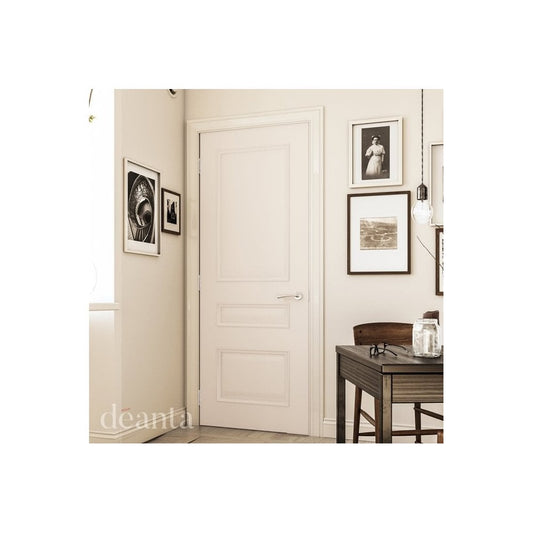 Bundle Deal Deanta Windsor White Primed Internal Door 35WINWHP + Taurus Rose Square Handle SZA6044SQSN