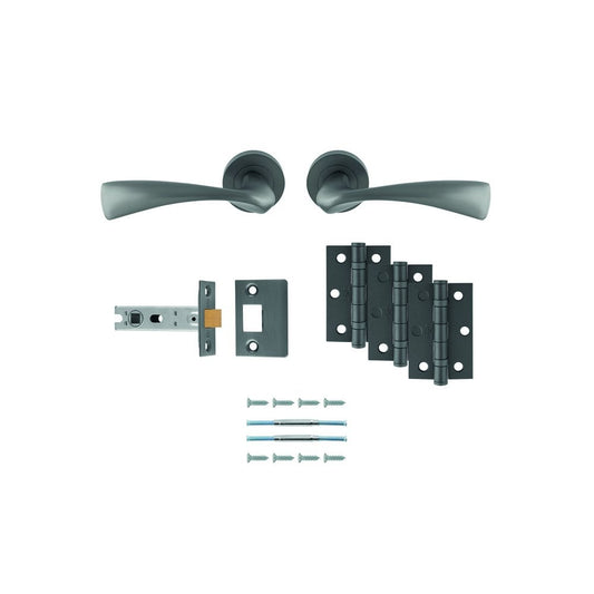 Carlisle Brass Anthracite Sintra Latch Pack - Ultimate Door Pack UDP007ANT/INTB