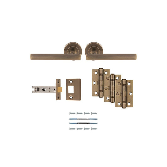 Carlisle Brass Antique Brass Faro Latch Pack - Ultimate Door Pack UDP011AB/INTB