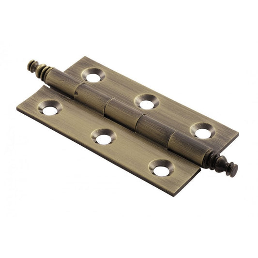 Carlisle Brass Antique Brass Finial Cabinet Hinge FTD805DAB