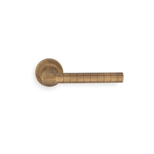 Carlisle Brass Antique Brass Hey Quadra lever handle on threaded round rose HQ5AB