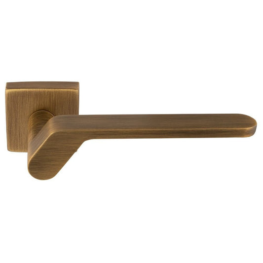 Carlisle Brass Antique Brass Pendio Lever On Concealed Fix Push-On Square Rose Handle EUL130AB