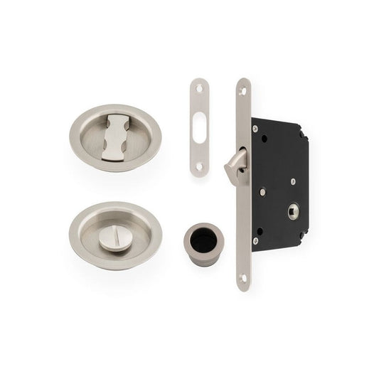 Carlisle Brass AW Satin Nickel Radius Sliding Door Locking Set AW110RSN