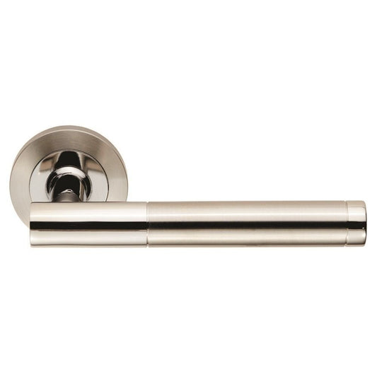 Carlisle Brass Bright/Satin Stainless Steel SWL Philadelphia Lever on Rose SWL1194DUO