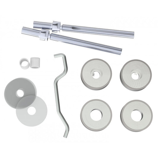 Carlisle Brass Bright Stainless Steel Back To Back Fixing Pack 19mm D BBF1019BSS