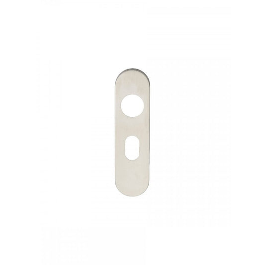 Carlisle Brass Cover Plates to Suit 304 Satin Stainless Steel Safety Lever and Straight Lever Backplate Radius UK Oval C