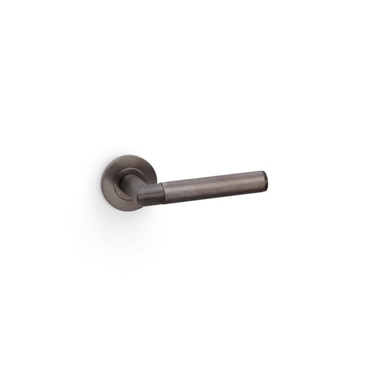 Carlisle Brass Dark Bronze PVD Harrier Knurled Lever on Round Rose Handle Pair AW210DBZPVD