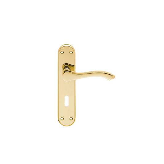 Carlisle Brass Electro Brassed Lock Ixion Lever on backplate SZM366EB/BP