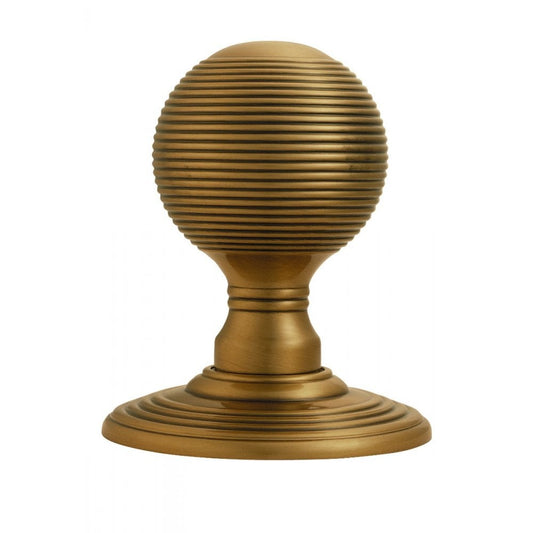 Carlisle Brass Florentine Bronze Delamain Reeded Knob 70mm Dia Rose, 50mm Dia Knob DK37CFB
