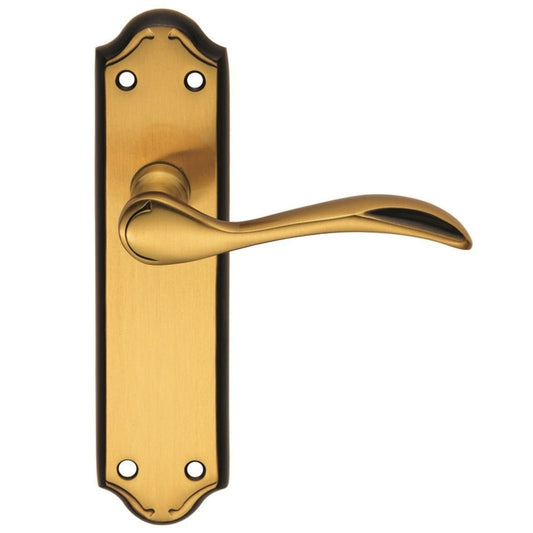 Carlisle Brass Florentine Bronze Latch 180mmx45mm Madrid Lever on Backplate DL191FB