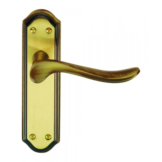 Carlisle Brass Florentine Bronze Latch Boxed Lytham Lever on backplate DL451FB