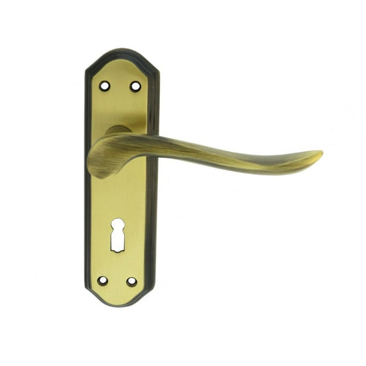 Carlisle Brass Florentine Bronze Standard Lock Blister Pack Lytham Lever on backplate DL450FB/BP