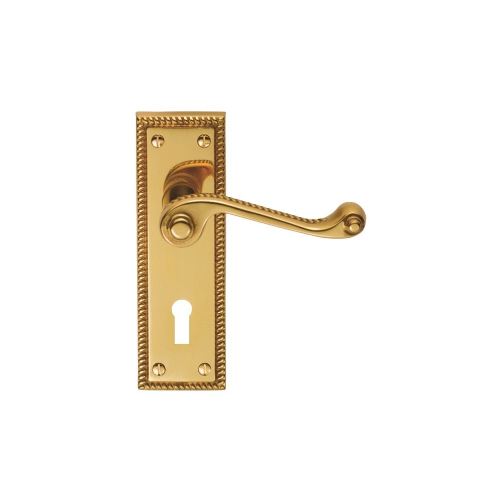 Carlisle Brass Georgian Lever on Backplate Contract Range Standard Lock Blister Pack CBG1/BP