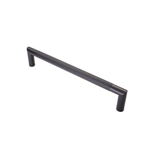 Carlisle Brass Matt Black 300mm Centres Mitred Knurled Pull Handle Range SWP1169/300MB