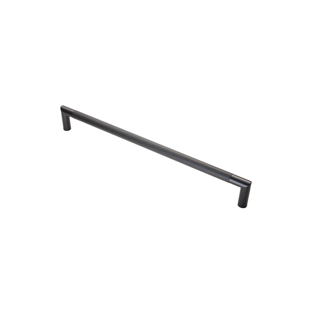 Carlisle Brass Matt Black 450mm Centres Mitred Knurled Pull Handle Range SWP1169/450MB