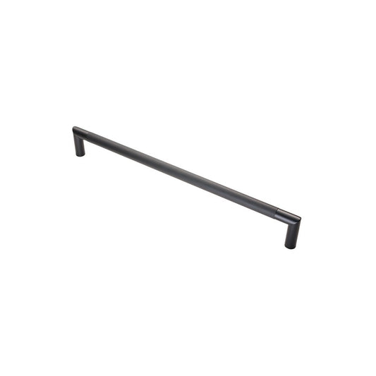 Carlisle Brass Matt Black 450mm Centres Mitred Knurled Pull Handle Range SWP1169/450MB