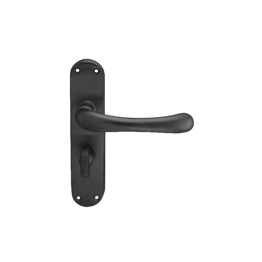 Carlisle Brass Matt Black Bathroom Ibra Lever on Backplate Range 185mmx42mm EL13MB