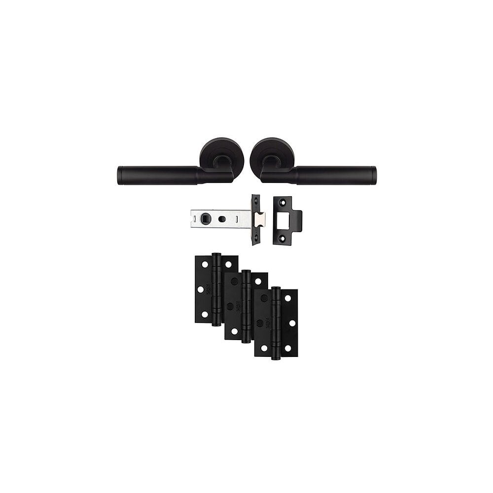 Carlisle Brass Matt Black Belas Latch Ultimate Door Pack UDP006MB/INTB